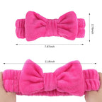 Semato 8 Pcs Hot Pink Spa Headband - Image 2