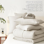 CozyLux California King Comforter Set Beige - Image 7