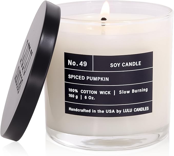 Lulu Candles | Spiced Pumpkin | Smells Like Pumpkin & Chai | Luxury Scented Soy by LULUCANDLES