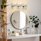 Modern LED Bathroom Light Fixtures Dimmable 3-Light Chrome Vanity Light - Image 7