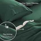 King Sheet Set 4 Piece, Wrinkle Free, Oeko-Tex Certified Bedsheets，Olive Green - Image 4
