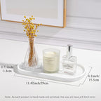 Luxspire Bathroom Vanity Tray, Handmade Resin Kitchen Tray, Oval Toilet Tank - Image 3