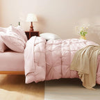 CozyLux Oversized King Comforter Sets Peach Pink, 7 Pieces Oversized King - Image 9