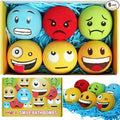 HZEX Large Emotion Face Bath Bombs Set of 6 – Fun Emoji-Inspired Spa Fizzies – by HZEX
