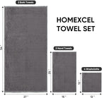 HOMEXCEL 8 Piece Bath Towel Set, Microfiber Bathroom Towel - Image 4