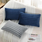 Pallene Faux Fur Plush Lumbar Throw Pillow Covers 12x20 Set of 2, Luxury Soft - Image 4