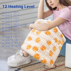 ZXU Heating Pad for Back Pain Relief and Cramps Relief- Ultra Soft Sherpa - Image 3