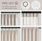 Topfinel Pinch Pleated Curtains 96 Inch Long, 100% Blackout Thermal Insulated - Image 3