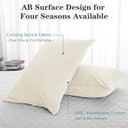 CHOSHOME Cooling Pillow Cases Zipper Pillow Covers Q-Max > 0.45 Zippered - Image 2