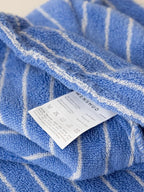 WENSHUO Azure Holiday-Striped Hair Towel Wrap-Drying Tool, 100% Combed Cotton - Image 7
