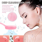 2Pack Silicone Face Brush Manual Face Scrub Brush Soft Facial Brushes - Image 4