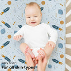 Yoofoss Pack and Play Sheets Fitted, Mini Crib Sheets 2-Pack - Image 4