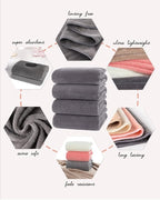 Lumimi Towel Set of 8 Very Soft Microfiber 4 Bath and 4 Hand Towels Quick Dry - Image 2