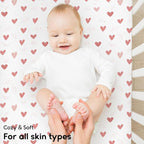 Yoofoss Pack and Play Sheets Fitted, Mini Crib Sheets 2-Pack - Image 4