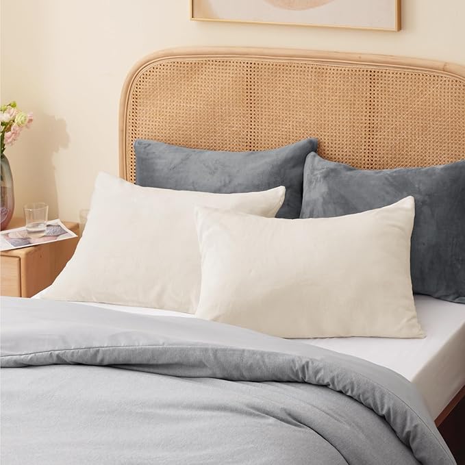 BEDELITE Flannel Pillowcases Standard Set of 2, Super Soft Fleece Pillow Case - Image 8