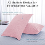 CHOSHOME Cooling Pillow Cases Zipper Pillow Covers Q-Max > 0.45 Zippered - Image 2