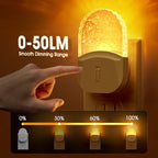 DORESshop Led Night Lights Plug into Wall, 4 Packs Amber Dimmable Dusk to Dawn - Image 3