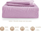 Exclusivo Mezcla California King Quilt Bedding Set, Lightweight Lilac Quilts - Image 6