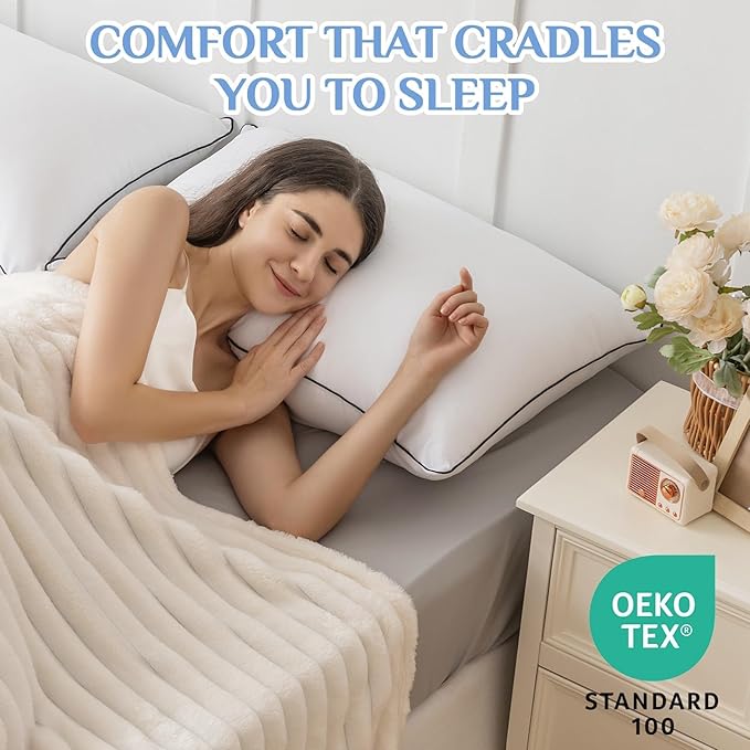 JOLLYVOGUE King Size Bed Pillow 1-Pack, Single Pillow - Image 6
