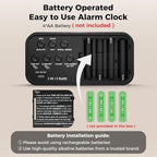 Acedeck Battery Operated Digital Clock: Cordless Small Alarm Clock - Image 4