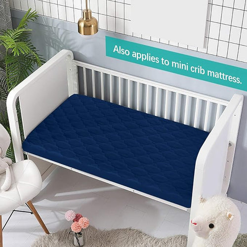2 Pack Pack and Play Mattress Protector Sheets Fitted Waterproof Playard - Image 2