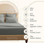 Egyptian Cotton Sheets Full Size Bed Set 15" Deep Pockets, 800TC Cotton Full - Image 2