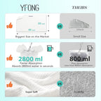 YFONG X-Large Hair Towel Wrap for Women, Super Absorbent Microfiber Hair Towel - Image 2