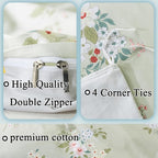 FADFAY Full Duvet Cover Set Floral Comforter Cover 100% Cotton Girls Vintage - Image 4