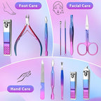 CGBE 12Pcs Manicure Set Nail Clippers Pedicure Kit Men Women Grooming kit - Image 2