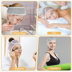 SINLAND Spa Headband for Women 3 Counts Ultra Soft Adjustable Makeup Hair Band - Image 7