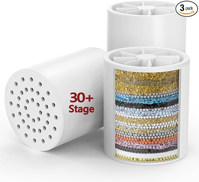 3 Pack 33 Stage Universal Shower Filter Replacement Cartridge by DesignedforaSpa-LikeShower