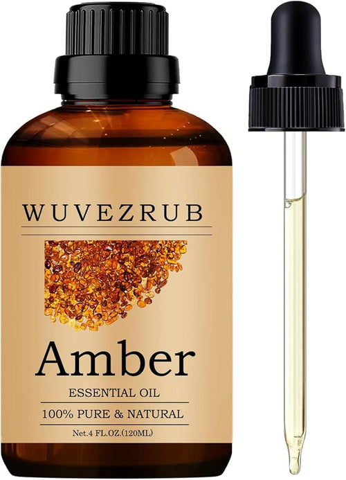 Amber Essential Oils, 120ML Pure and Natural Essential Oil by WUVEZRUB