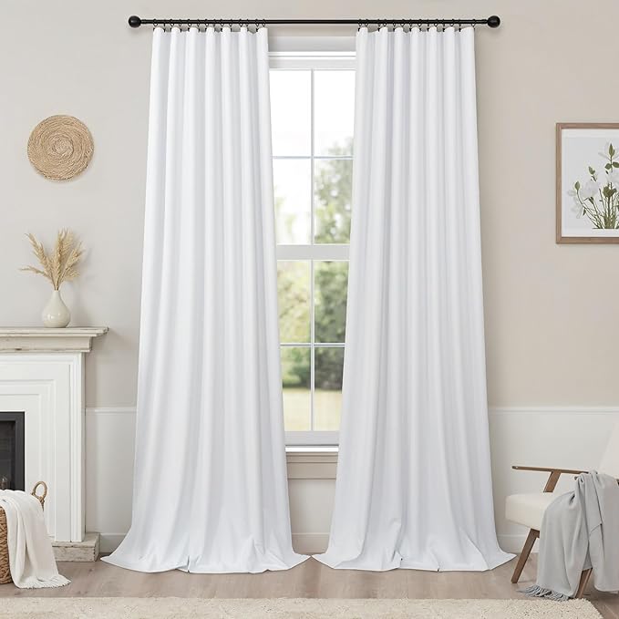 Black Out Curtains 72 Inch Long 6 ft Length 2 Panel Set Neutral Cute Blackout - Image 9