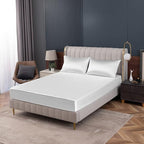 Homiest White Satin Fitted Sheet Twin Size, Deep Pocket, Luxury & Ultra Soft - Image 9