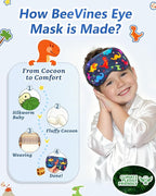 BeeVines Kids 100% Real Mulberry Silk Sleep Mask 2 Pack, Original Design Pure - Image 7