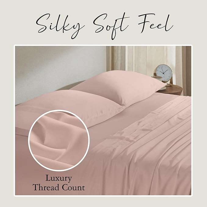 Karissa Mae Cooling Bamboo Viscose Standard Size Pillowcase Set | 100% - Image 6