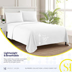 1800 Thread Count Sheet Set – Soft Egyptian Quality Brushed Microfiber Sheets – - Image 3