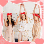 Casoty 10 Pcs Red Dot Makeup Headbands, Spa Gifts - Image 2