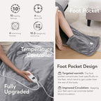 Wapaneus Foot Pocket Heated Blanket Electric Throw - Image 3