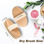 2Pcs Natural Bristle Exfoliating Brush, Body Scrubber - Image 6