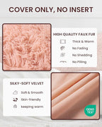 ZonLi Fuzzy Body Pillow Cover, Faux Fur Long Pillow Cover - Image 2