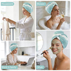 SINLAND Microfiber Hair Drying Cap Hair Towel Turban Twist - Image 8