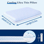 Stomach Sleeping Pillow for Shoulder and Neck Pain Relief, Thin Pillow for - Image 3