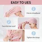 2 PCS Extra Large Hair Towel Wrap - Image 5
