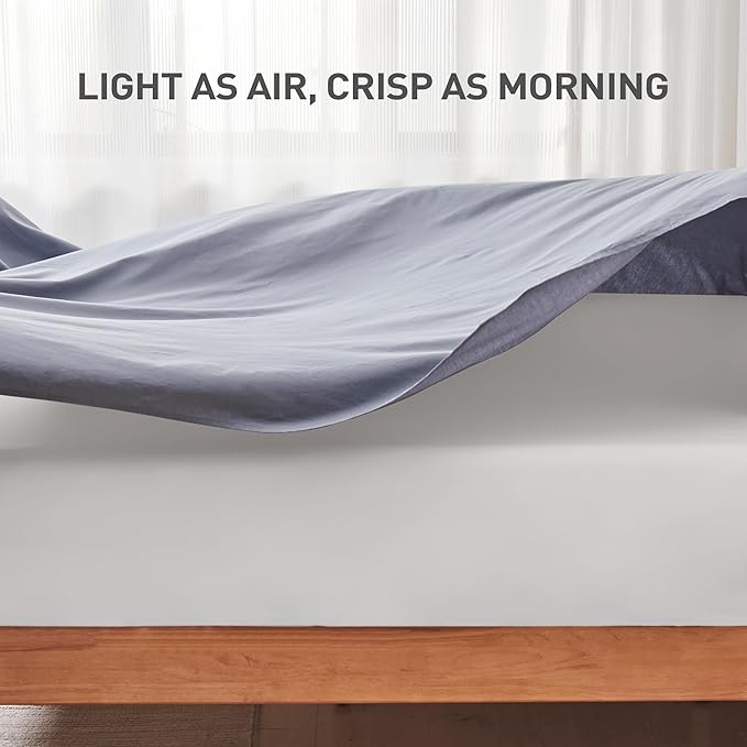 King Size Flat Sheet 2 Pack, 100% Cotton Percale Flat Bed Sheet, Breathable - Image 7