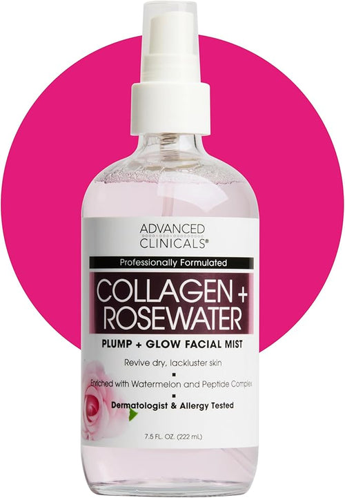 Advanced Clinicals Collagen Rosewater Face Mist Skin Care Reviving & Hydrating by AdvancedClinicals