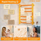 ENZE Smart Heated Towel Rack, 6-Bar Wall-Mounted Electric Towel Warmer 150W - Image 3