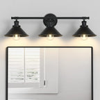 Licperron 3-Light Black Bathroom Vanity Light Fixtures Over Mirror, Farmhouse by Licperron