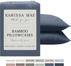 Karissa Mae Cooling Bamboo Viscose Queen Size Pillowcase Set | 100% FSC by KARISSAMAE