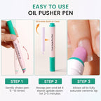 Ceramic Cuticle Oil Pusher Pen -3 in 1 Cuticle Remover Pen - Image 2